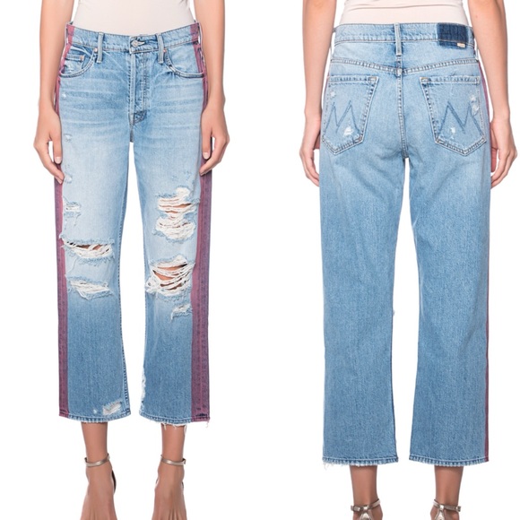 MOTHER Jeans | Mother The Trasher Distressed Baggy Fit Streetwear Ankle Crop - Picture 4 of 14